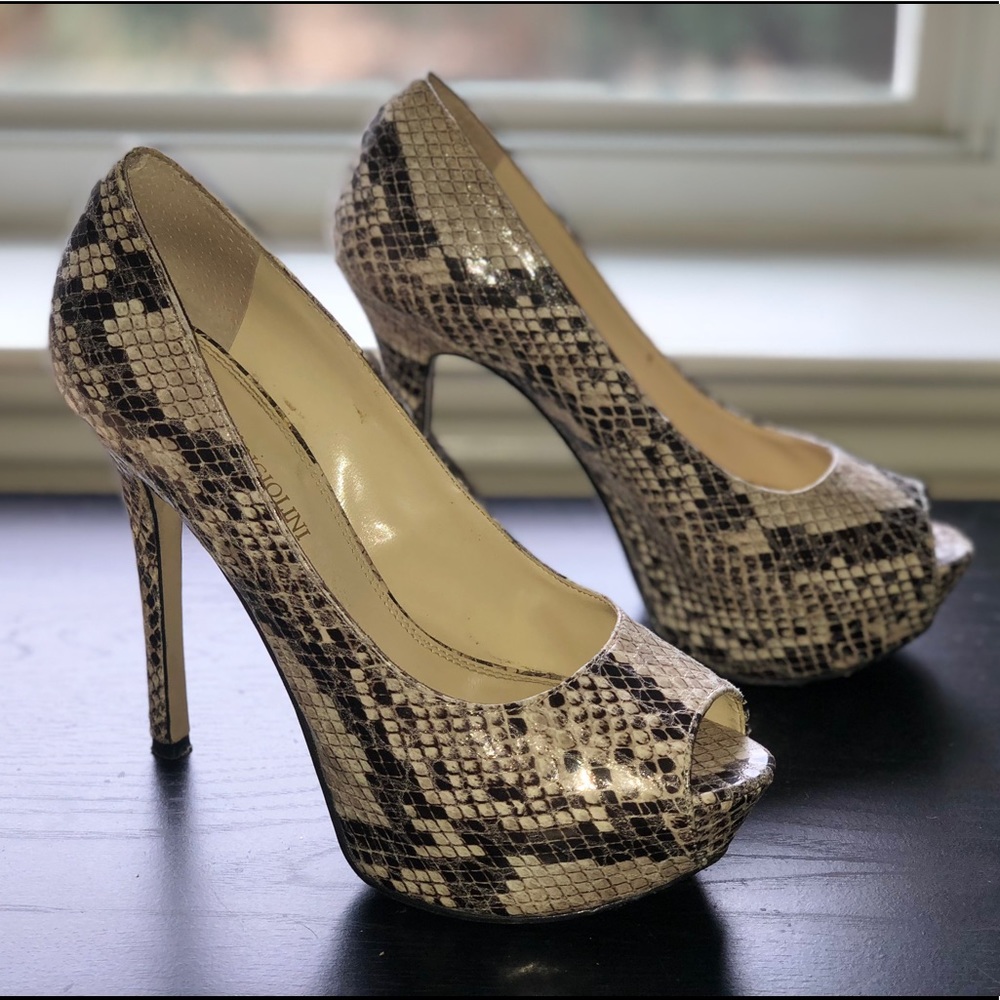 Enzo Angioloni Python Platform Heels - image 1